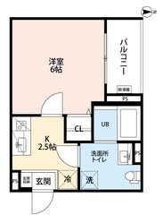 ＣＲＡＳＴＩＮＥ小路東Ｂの物件間取画像